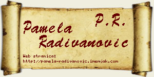 Pamela Radivanović vizit kartica